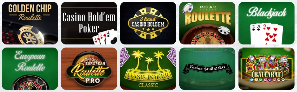 Giochi da tavolo al BETNOW CASINO
