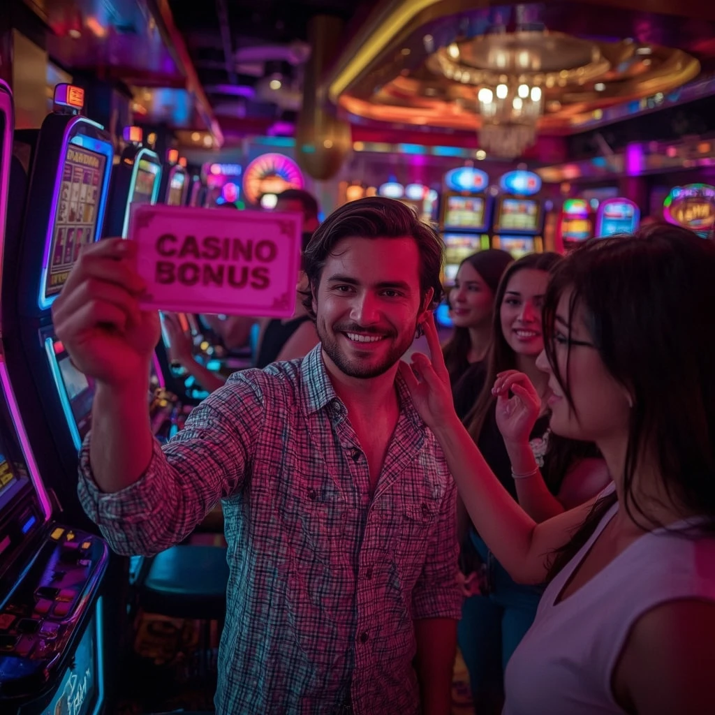 una persona con un bonus del casinò BetNow Casino